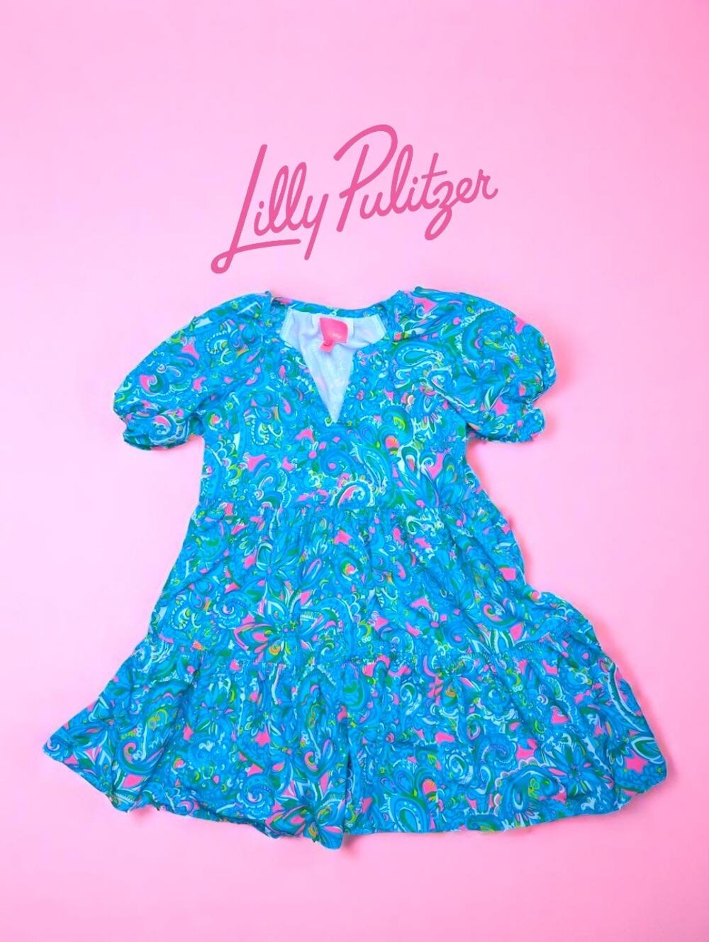 🌴 Lilly Pulitzer Shannon Tiered Swing Mini Dress – Size S – NWOT 🌴
